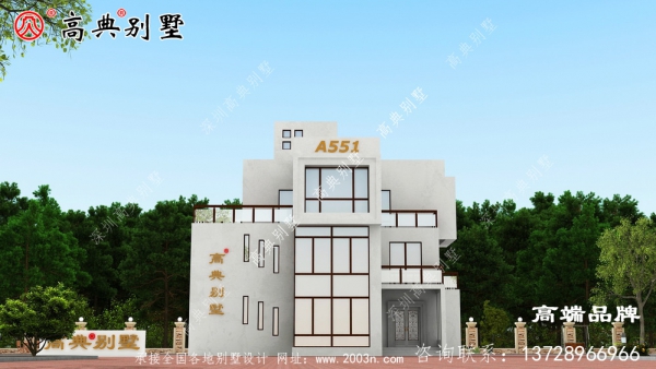 117平方米小户型自建三层现代乡村别墅