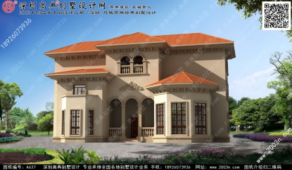 三层别墅设计图纸首层256平方米图纸编号A637