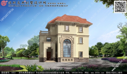 欧式三层别墅图片大全首层130平方米图纸编号a453