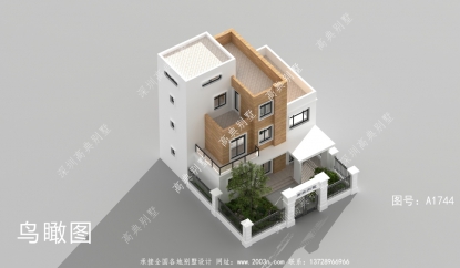 现代庭院风格别墅带露台，轻奢唯美