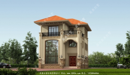 一款小宅地福音的欧式三层别墅，宅地106平