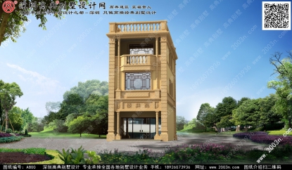 欧式三层别墅设计图纸首层53平方米图纸编号A800