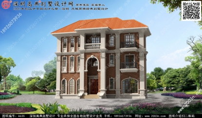 自建三层别墅设计图纸首层149平方米图纸编号A635