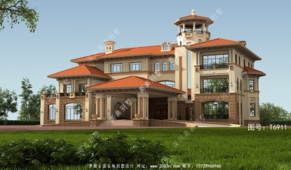 意大利风格豪华别墅外观图，这建县长家都不及你