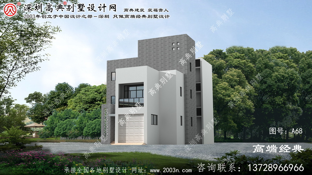 滨江区自建别墅设计图纸现代风格