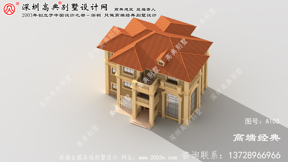 五河县欧式别墅外观效果图