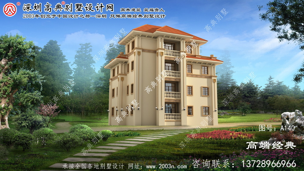 临海市新农村四层别墅设计图
