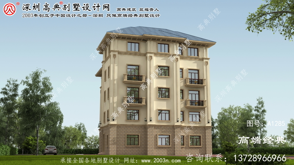 娄底市15x15米大别墅设计图