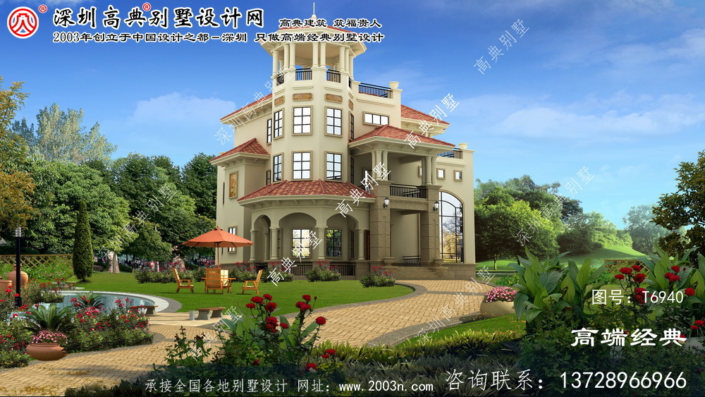 都江堰市新三层别墅外观效果图
