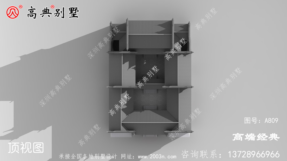 农村三层苏式庭院别墅设计图