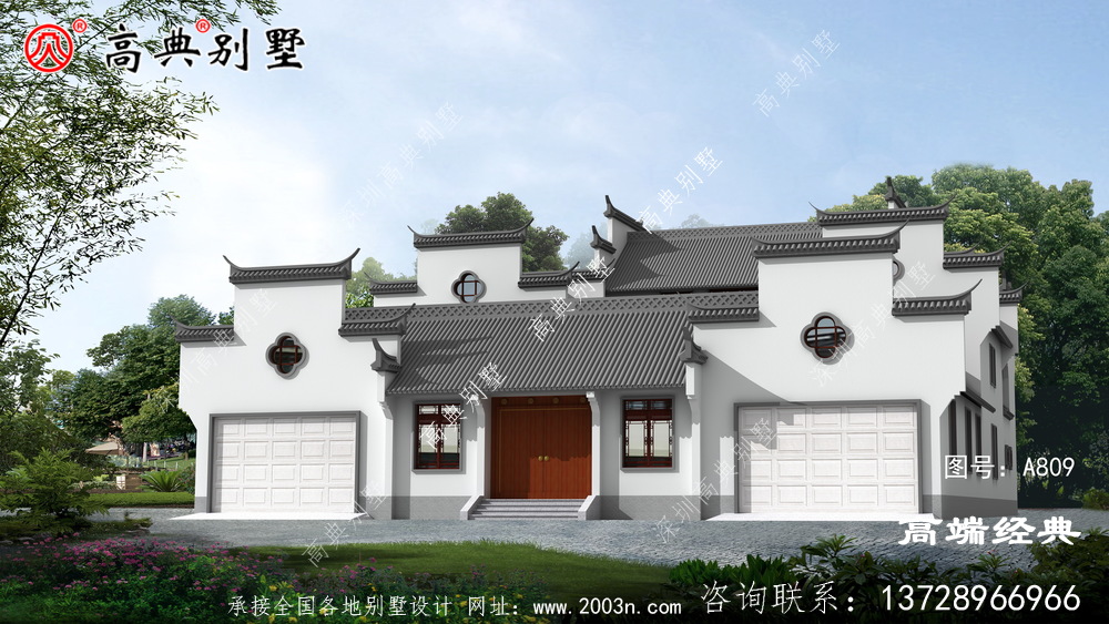 农村三层苏式庭院别墅设计图