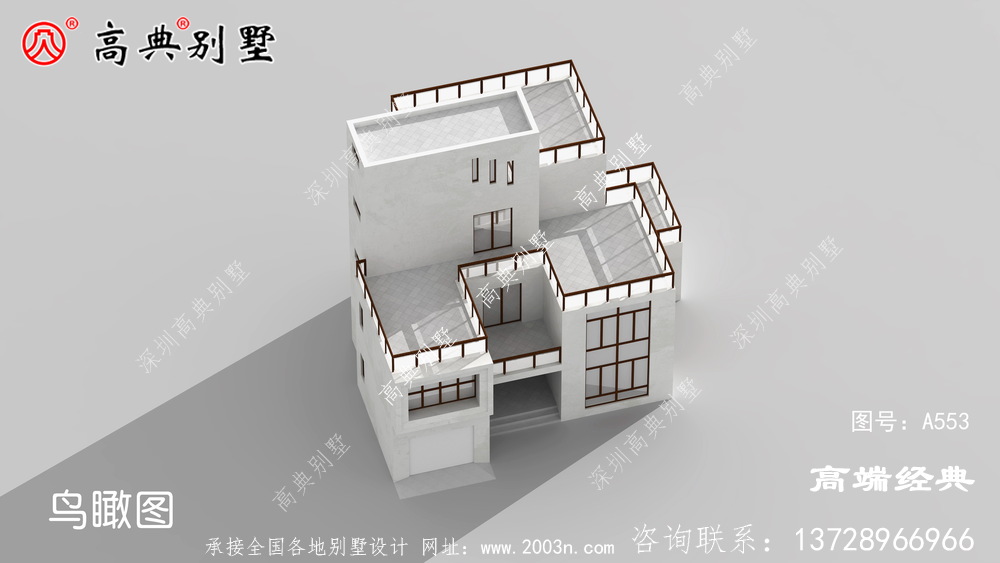 农村现代三层别墅图片