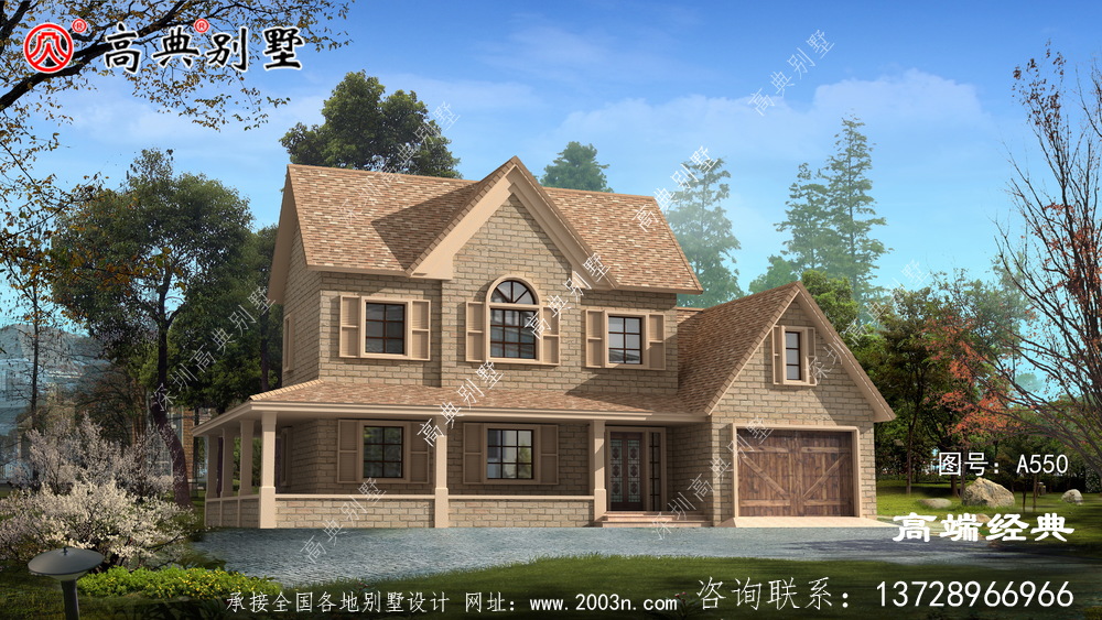 农村新建别墅,美式风格