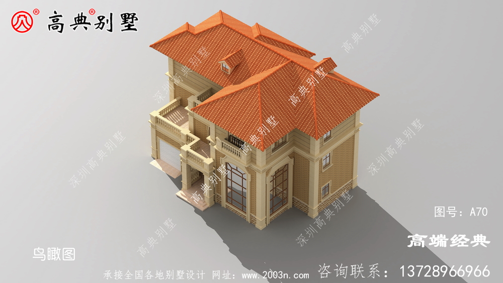 阜阳市欧式农村三层小别墅设计图，占地180平米左右
