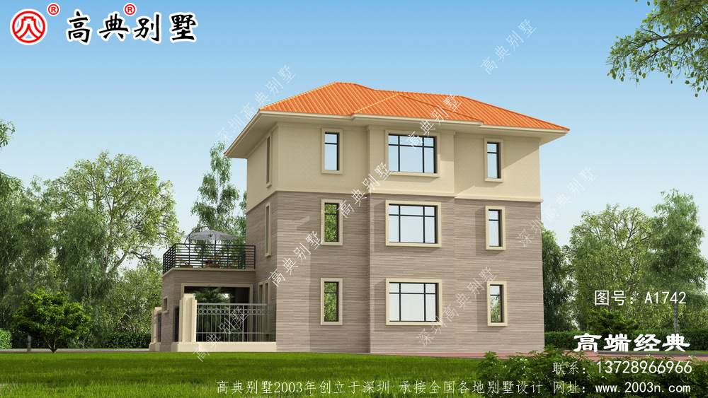 农村3层别墅这套户型还是挺经典的