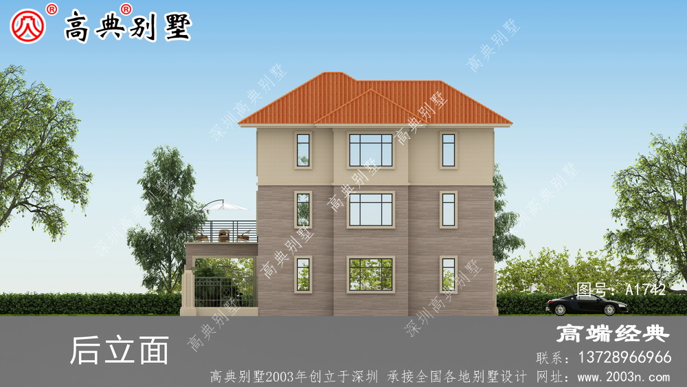 农村3层别墅这套户型还是挺经典的