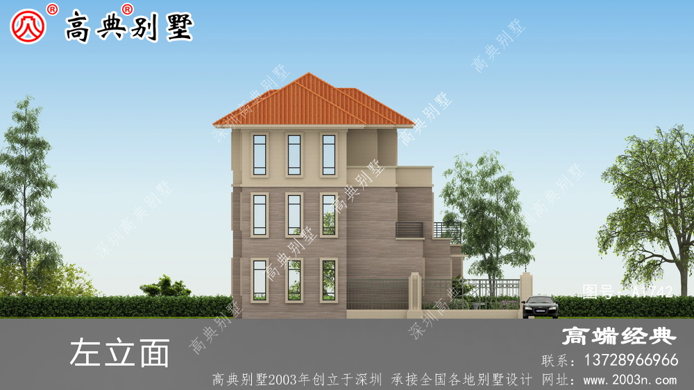 农村3层别墅这套户型还是挺经典的