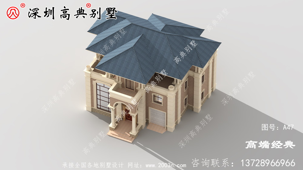 三层自建房外观图,精致细腻,每个人的秘密花园