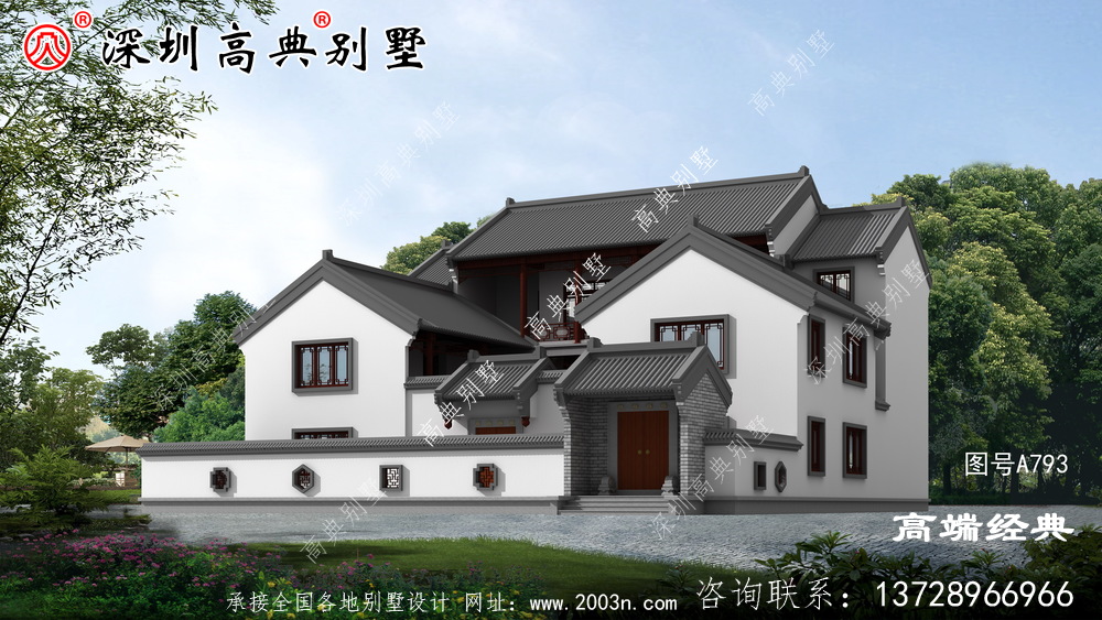 农村别墅设计图,都是299.82平内的户型,布局大气的别墅