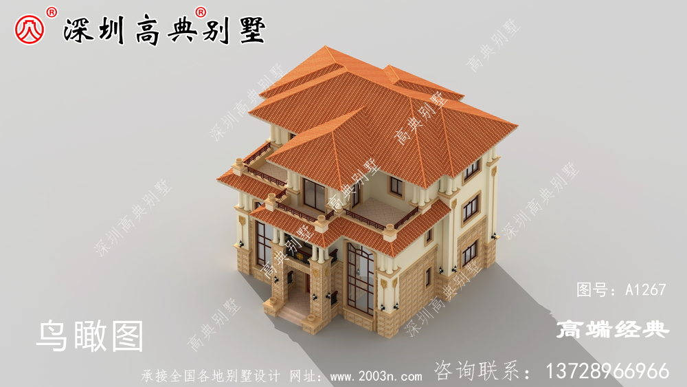 三层欧式别墅设计图，高贵典雅，完美生活。