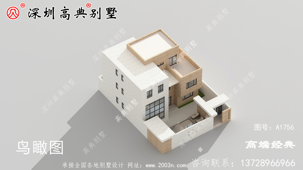 三层现代时尚小楼设计图,露台精美大方,越看越喜欢。
