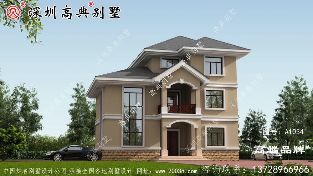简单的自建房设计图，外型美观，造价经济