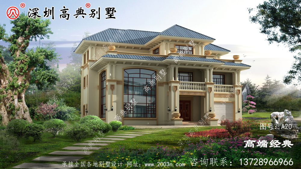 农村二层半楼房的设计图,比在城市买更划算。