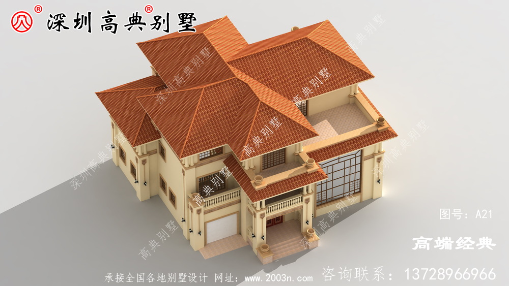 20万二楼的乡村自营住宅,在村子里建得很明亮。