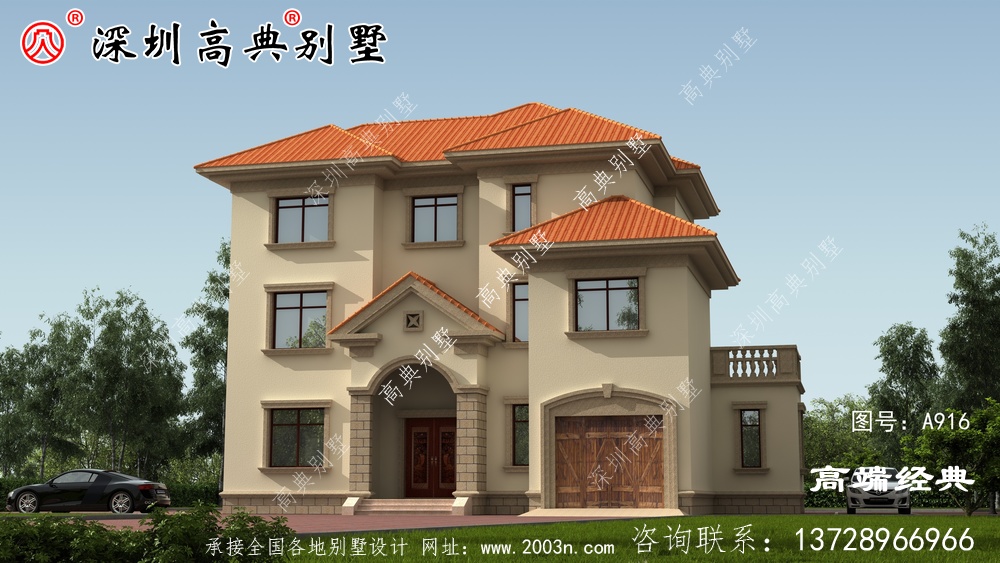 农村三楼别墅的最佳设计图,我也想住在这样的房子里。