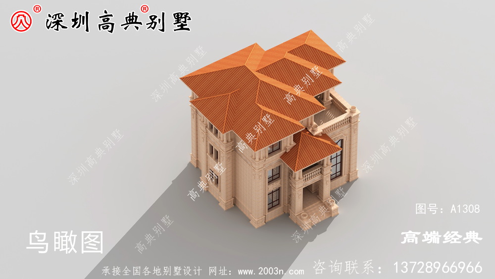 独栋三层别墅设计图,建筑太豪华了,让邻居羡慕不已。