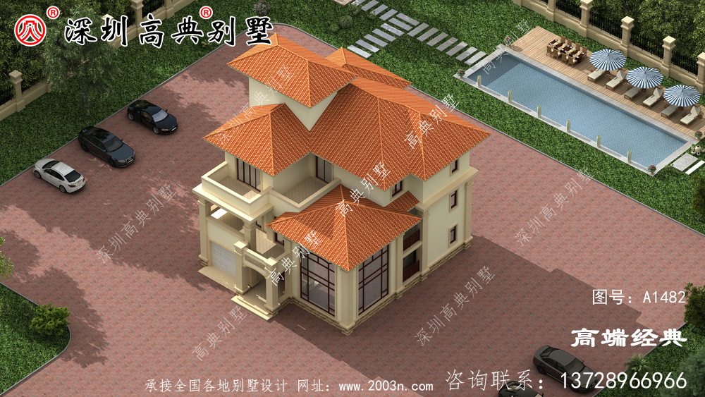 三层带露台别墅图片,想要大露台的就这样设计,洋气又实用