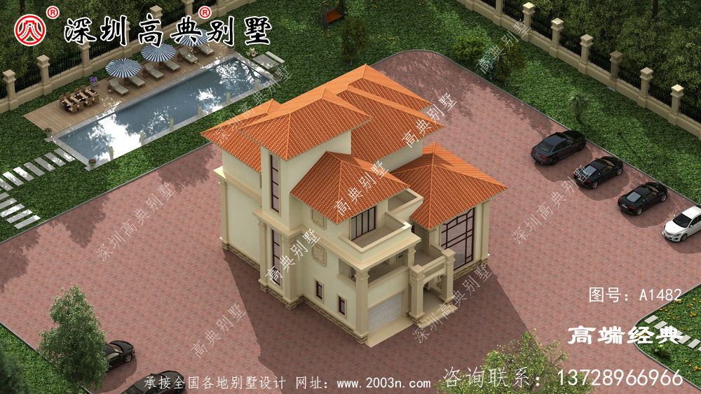 三层带露台别墅图片,想要大露台的就这样设计,洋气又实用