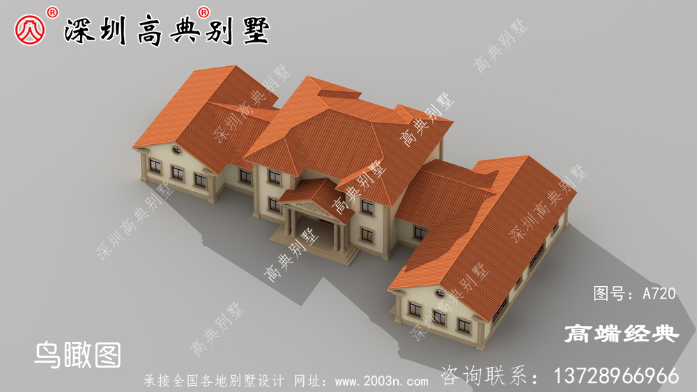 新款二层别墅图,外观简单漂亮,回乡建房就选它