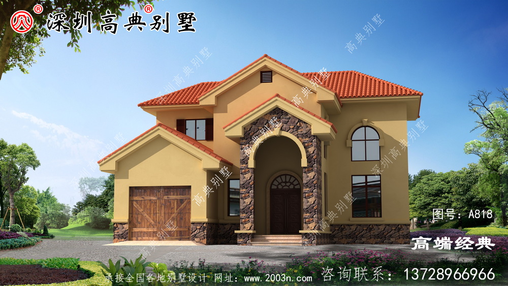 占地面积小,建一栋最漂亮的二层小别墅