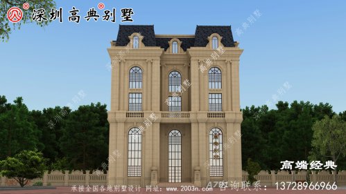 有层次感的坡屋顶 ，象征着美丽的乡村田园生活