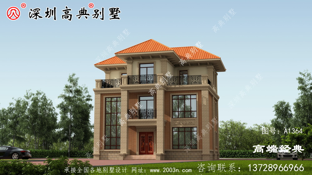 乡村三层别墅最美,经济实用,无需借钱即可建造。