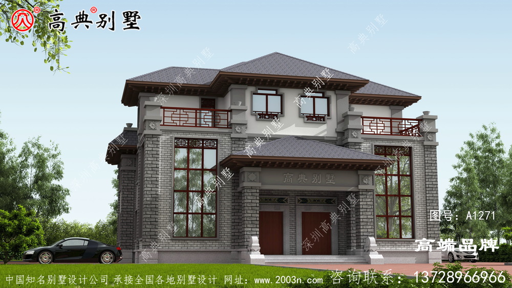如今在农村新建房中,中式别墅也崭露头角