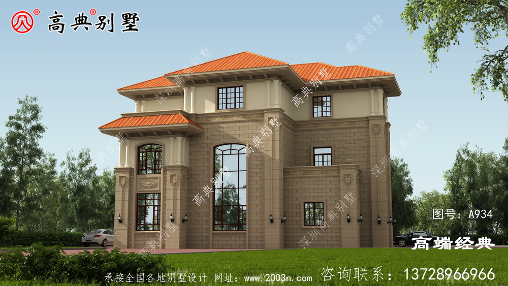 欧式自建别墅,外观简洁大方,布局十分实用