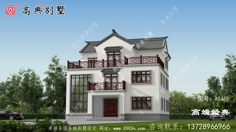 复式三层中式风格别墅,完全满足你的居住需要
