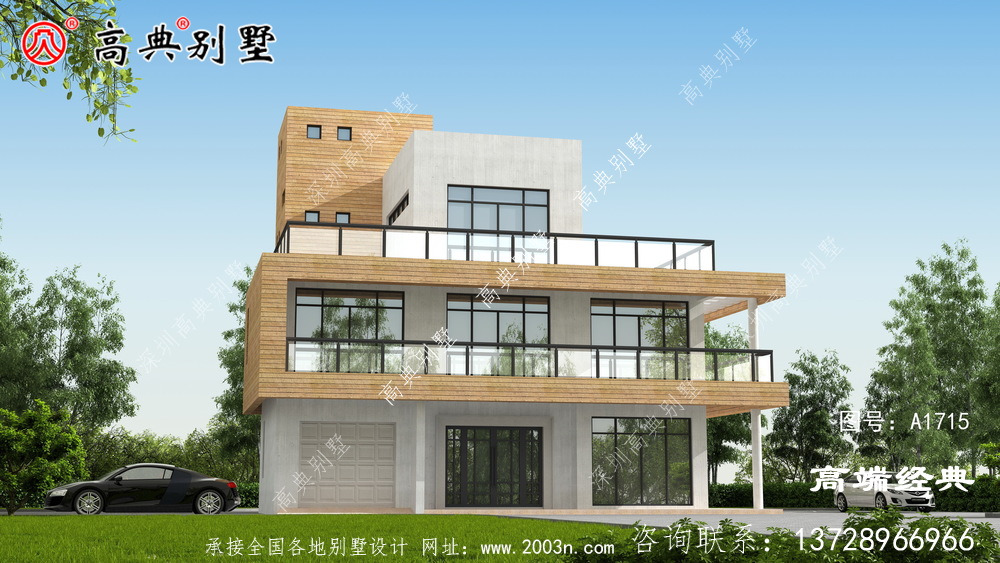 现代风格，优美的门廊给人大气之感