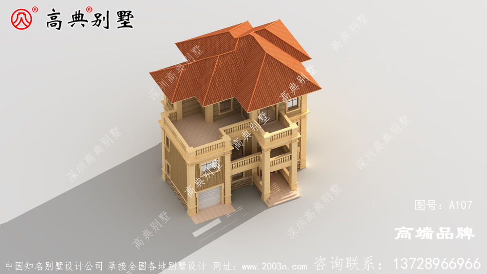 采用亮黄色,更为突出别墅的风格